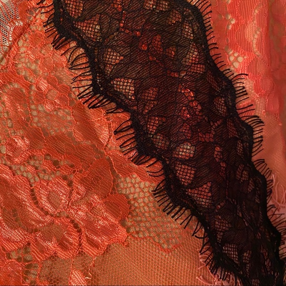 Pink and Black lace and mesh dress with cutouts - Picture 6 of 6